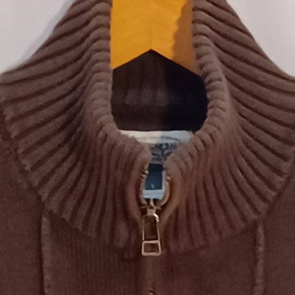 Sweater jacket American Rag, Men's, Brown with zipper -size l- - Picture 6 of 6